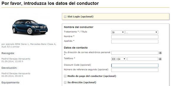 Cupón descuento Sixt